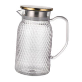 Maxbell Maxbell Beverage Pitcher Cold Water Pitcher Transparent Beverage Carafe Cold Pitcher steel lid gold