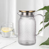 Maxbell Maxbell Beverage Pitcher Cold Water Pitcher Transparent Beverage Carafe Cold Pitcher steel lid gold