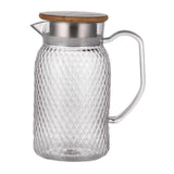 Maxbell Maxbell Beverage Pitcher Cold Water Pitcher Transparent Beverage Carafe Cold Pitcher bamboo lid