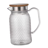 Maxbell Maxbell Beverage Pitcher Cold Water Pitcher Transparent Beverage Carafe Cold Pitcher bamboo lid