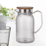 Maxbell Maxbell Beverage Pitcher Cold Water Pitcher Transparent Beverage Carafe Cold Pitcher bamboo lid