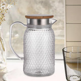 Maxbell Maxbell Beverage Pitcher Cold Water Pitcher Transparent Beverage Carafe Cold Pitcher bamboo lid