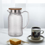 Maxbell Maxbell Beverage Pitcher Cold Water Pitcher Transparent Beverage Carafe Cold Pitcher bamboo lid