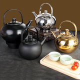 Maxbell Maxbell Coffee Pot with Anti Scald Handle Gifts Camping Portable Garden Water Boiler 1L Black