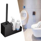 Maxbell Maxbell Toilet Bowl Brush Holder Set Long Handle Cleaning Tool for Restroom Bathroom Black A