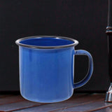 Maxbell Maxbell Enamel Coffee Cup Stylish Easy Clean Drinking Cup for Desktop Household Dorm Blue
