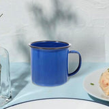 Maxbell Maxbell Enamel Coffee Cup Stylish Easy Clean Drinking Cup for Desktop Household Dorm Blue