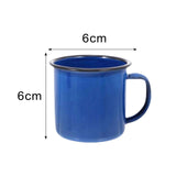 Maxbell Maxbell Enamel Coffee Cup Stylish Easy Clean Drinking Cup for Desktop Household Dorm Blue