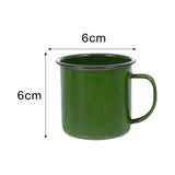 Maxbell Maxbell Enamel Coffee Cup Stylish Easy Clean Drinking Cup for Desktop Household Dorm Green
