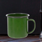 Maxbell Maxbell Enamel Coffee Cup Stylish Easy Clean Drinking Cup for Desktop Household Dorm Green