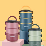 Maxbell Maxbell Adult Lunch Box Stackable Portable Insulated Lunch Container for Office Work Blue 1 layer