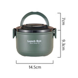 Maxbell Maxbell Adult Lunch Box Stackable Portable Insulated Lunch Container for Office Work Green 1 layer
