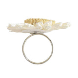 Maxbell Maxbell Sunflower Napkin Ring Dinner Table Setting for Party Family Gatherings Decor white