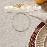 Maxbell Maxbell Sunflower Napkin Ring Dinner Table Setting for Party Family Gatherings Decor white