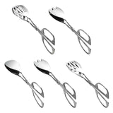 Food Scissor Tongs Stainless Steel Salad Tongs for Serving Food Ice Barbecue A