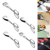 Food Scissor Tongs Stainless Steel Salad Tongs for Serving Food Ice Barbecue A
