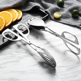 Food Scissor Tongs Stainless Steel Salad Tongs for Serving Food Ice Barbecue A