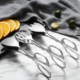 Food Scissor Tongs Stainless Steel Salad Tongs for Serving Food Ice Barbecue A