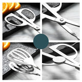 Food Scissor Tongs Stainless Steel Salad Tongs for Serving Food Ice Barbecue A