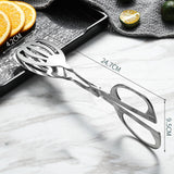 Food Scissor Tongs Stainless Steel Salad Tongs for Serving Food Ice Barbecue A