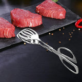 Food Scissor Tongs Stainless Steel Salad Tongs for Serving Food Ice Barbecue A