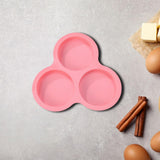 Maxbell Air Fryer Egg Mold Baking Mold Air Fryer Accessory 3 Holes Silicone Egg Mold
