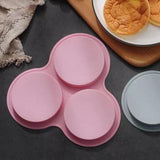 Maxbell Air Fryer Egg Mold Baking Mold Air Fryer Accessory 3 Holes Silicone Egg Mold