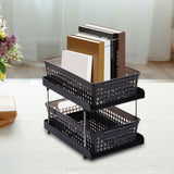 Maxbell Maxbell Kitchen Standing Shelf Makeup Display Holder for Countertop Dresser Tabletop black