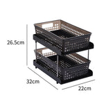 Maxbell Maxbell Kitchen Standing Shelf Makeup Display Holder for Countertop Dresser Tabletop black