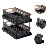 Maxbell Maxbell Kitchen Standing Shelf Makeup Display Holder for Countertop Dresser Tabletop black