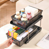 Maxbell Maxbell Kitchen Standing Shelf Makeup Display Holder for Countertop Dresser Tabletop black