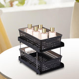 Maxbell Maxbell Kitchen Standing Shelf Makeup Display Holder for Countertop Dresser Tabletop black