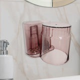 Maxbell Maxbell Toothbrush and Toothpaste Holder with Cup Modern Toothbrush Rack Home Shower Pink