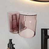 Maxbell Maxbell Toothbrush and Toothpaste Holder with Cup Modern Toothbrush Rack Home Shower Pink