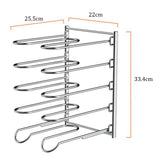 Maxbell Maxbell Pan Organizer Rack for Cabinet 5 Tiers Pot Rack Organizer Under Cabinet Home
