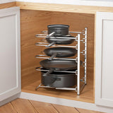 Maxbell Maxbell Pan Organizer Rack for Cabinet 5 Tiers Pot Rack Organizer Under Cabinet Home