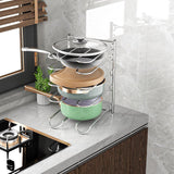 Maxbell Maxbell Pan Organizer Rack for Cabinet 5 Tiers Pot Rack Organizer Under Cabinet Home
