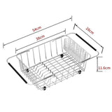Maxbell Maxbell Kitchen Sink Rack Dish Drainer Practical Shelf Drying Rack Kitchen Organizer 38x28x11.6cm