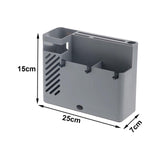Maxbell Maxbell Kitchen Chopsticks Rack Wall Mount Sturdy Kitchen Utensil Wall Organizer Box Gray