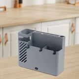 Maxbell Maxbell Kitchen Chopsticks Rack Wall Mount Sturdy Kitchen Utensil Wall Organizer Box Gray