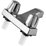 Maxbell Bathroom Faucet Simple Metal Double Tap Rustproof Basin Faucet for RV Shower Konb