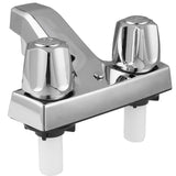 Maxbell Bathroom Faucet Simple Metal Double Tap Rustproof Basin Faucet for RV Shower Konb