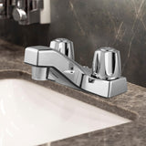 Maxbell Bathroom Faucet Simple Metal Double Tap Rustproof Basin Faucet for RV Shower Konb