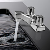 Maxbell Bathroom Faucet Simple Metal Double Tap Rustproof Basin Faucet for RV Shower Konb