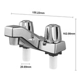 Maxbell Bathroom Faucet Simple Metal Double Tap Rustproof Basin Faucet for RV Shower Konb