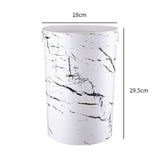 Maxbell Maxbell Garbage Can Practical Large Capacity Trash Can for Bathroom Living Room Dorm 18cmx29.5cm White