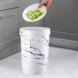 Maxbell Maxbell Garbage Can Practical Large Capacity Trash Can for Bathroom Living Room Dorm 18cmx29.5cm White