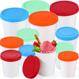 Maxbell Maxbell Ice Cream Pint Cup Dessert Container for Desserts Homemade Ice Cream Yoghurt M orange