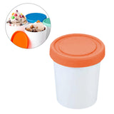 Maxbell Maxbell Ice Cream Pint Cup Dessert Container for Desserts Homemade Ice Cream Yoghurt M orange