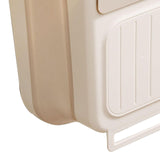 Maxbell Maxbell Hanging Kitchen Trash Mountable Indoor Compost Bucket for RV Toilet Bathroom 6L Beige White